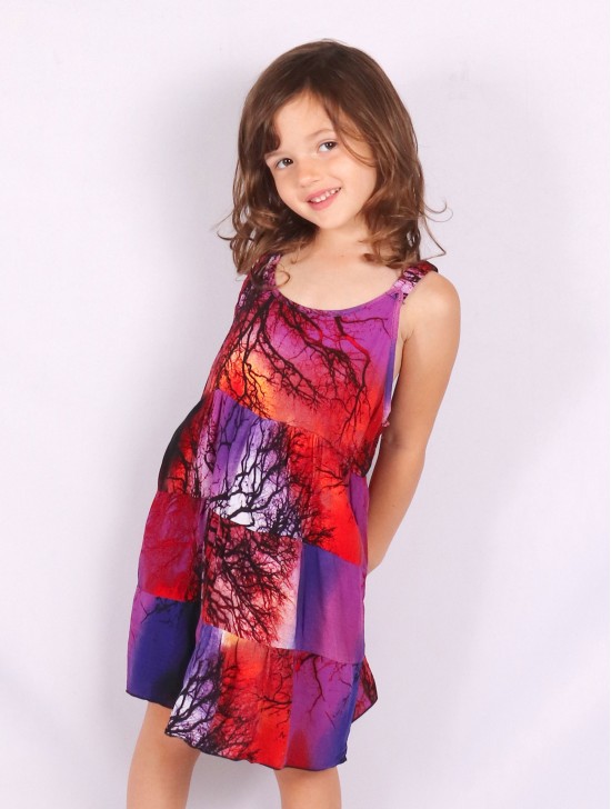 Kids Colorful Super Soft Flounce Fashion Dress (6-10  Yrs) 